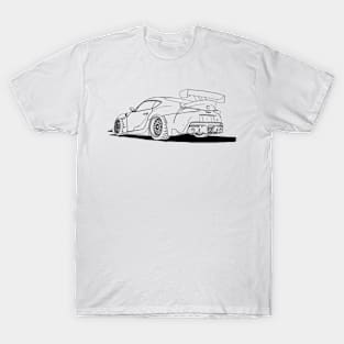 Supra JDM Wireframe Drawing T-Shirt